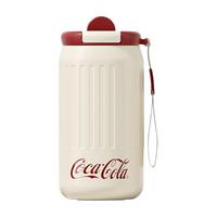 NONOO可口可乐联名咖啡杯保温杯316不锈钢水杯随行杯子 复古白450ml