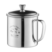 onlycook不锈钢杯水杯带盖子 牛奶杯口杯316L不锈钢儿童幼儿园宝宝杯 小猪 316L口杯 带盖小猪-260ml