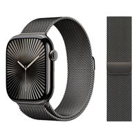 适用apple watch8表带iwatch7/6/5/4/3代se/s5/s4不锈钢s8金属苹果s7磁吸运动42/44mm男女款手表带智能S6配件