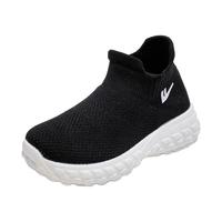 回力童鞋儿童网面运动鞋2024夏季透气男女童椰子鞋袜子鞋 黑色 29码 内长约18.3cm