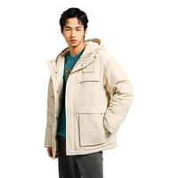 A21 双11 A21男装宽松连帽厚羽绒服秋冬保暖男士冬装工装外套