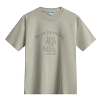 马克华菲【龙腾毛巾绣】短袖T恤男2024春夏新款圆领休闲潮流百搭短袖T恤衫 701卡其