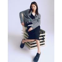 ERDOS 刘雯同款 ERDOS 翻领针织衫开衫女马海毛混纺