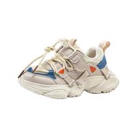 SNOOPY【5折】史努比童鞋儿童跑步鞋春秋男女中小童透气舒适轻弹缓震休 卡其 29 码适合脚长17.2-17.7cm