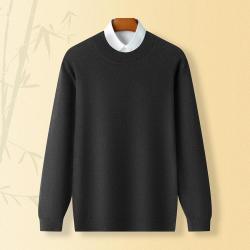 春竹 SPRING BAMBOO 男士羊毛衫100%绵羊毛圆领基础长袖百搭针织亲肤打底衫