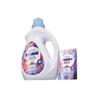 ACCEN 澳雪 3合1除菌除螨柔顺洗衣液套装 5斤|1瓶+1袋