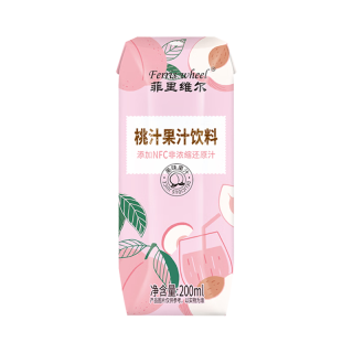 菲里维尔 添加NFC桃汁 200ml*12 果汁饮料