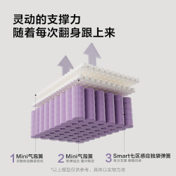喜临门 觉觉紫 三层分区弹簧 工学护脊床垫