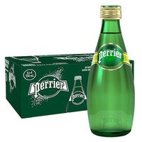 巴黎水 perrier 充气天然矿泉水 原味 330ml*24瓶
