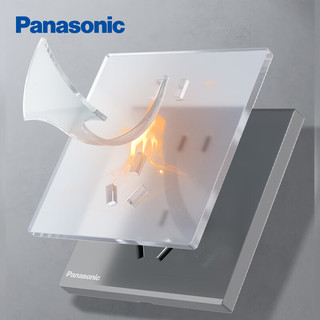 松下（Panasonic）悦畔白色开关插座大面板开关大间距五孔插座双USB插座 双USB五孔插座