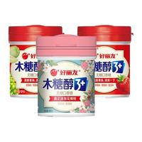 好丽友木糖醇口香糖大瓶装罐装清新口气无糖花香茉莉q立方