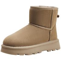 热风2024年冬季女士时尚休闲靴H89W4801 08杏色(H89W4802) 36