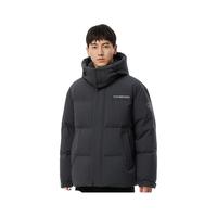 坦博尔 羽绒服男士短款休闲保暖冬季外套TAF550335D 青石灰 2XL (185)