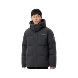 坦博尔 羽绒服男士短款休闲保暖冬季外套TAF550335D 青石灰 2XL (185)