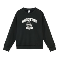 361°童装男童套头卫衣2024年冬季中大童上衣 经典黑 160cm