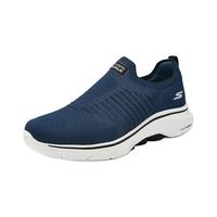 斯凯奇（Skechers）2024男女健步鞋增高厚透气舒适支撑216634 海军蓝色/黑色/NVBK 41
