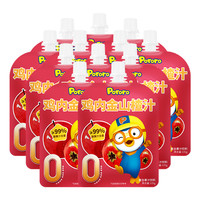 Pororo 啵乐乐Pororo鸡内金山楂汁儿童成人饮料105g*12袋整箱装开袋即饮