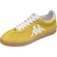 KAPPA卡帕TIFO德训鞋男鞋2025春季轻便软底运动休闲鞋百搭时尚板鞋 锡兰黄/经典白 42