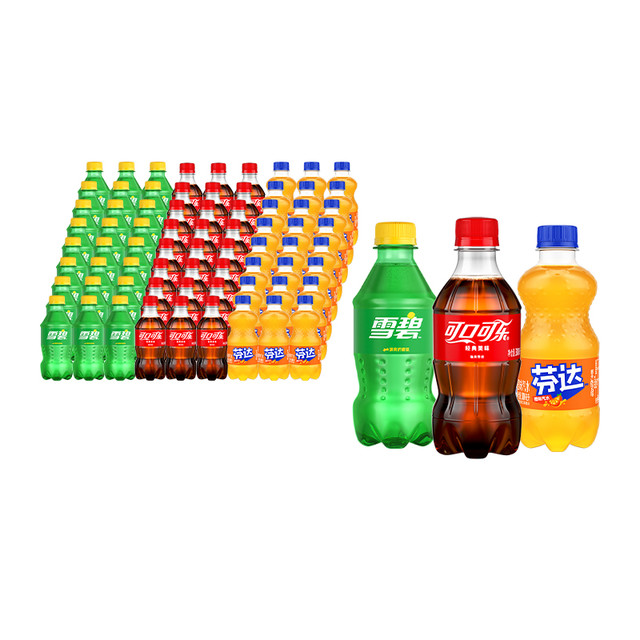 今日必买、88VIP：可口可乐 碳酸饮料 300ml*24瓶*3箱（可乐+雪碧+芬达）