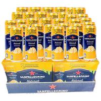 圣培露气泡水 新日期 苏打水味充气矿泉水 意大利天然饮用水 330ml*24罐 甜橙味 今年9月到期