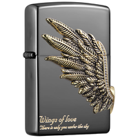 ZIPPO 之宝 爱情系列 ZBT-1-16a 打火机 爱情之翼 黑冰
