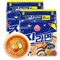 不倒翁原味金拉面120g*10包入 潘玮柏同款泡面 韩国方便面拉面速食 原味金拉面10连包(新)