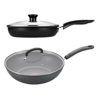 特福(Tefal)锅具不粘锅套装 煎炒锅煎锅奶锅家用炒菜锅组合套装 电磁炉燃气灶 煎炒锅28cm+煎锅24cm 2件套