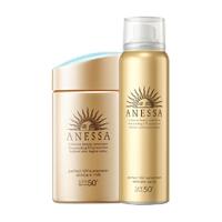 88VIP：安耐晒 超级品牌日限定版防晒套装小金瓶60ml+喷雾60g（防晒霜 防晒喷雾 小金瓶 资生堂防晒霜）