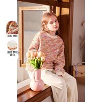馋嘴狗 女童亲子装卫衣2025春秋季新款长袖童装套头毛绒衣服大童宽松上衣
