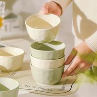 悠米兔 奶油风陶瓷米饭碗家用2025新款釉下彩餐具小碗个人专用碗筷碗