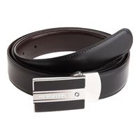 MONTBLANC 万宝龙 经典当代系列 男士牛皮板扣腰带 38156 黑色 120