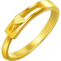 周生生黄金戒指足金心相拥戒指对戒款(单只戒指)