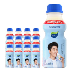 味动力 乳酸菌饮品原味330ml*12瓶益生元0脂成人早餐酸奶整箱