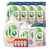 威露士 la自然清新洗衣液 2.25L*1瓶+1L*1瓶+1L*5袋+60ml*4袋 西柚香