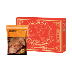 京东京造 牛肉礼盒五香酱牛肉熟食1200g共6包礼盒团购 清真