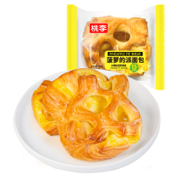 桃李 菠萝的派面包 营养早餐水果夹心香甜面包办公室零食点心600g