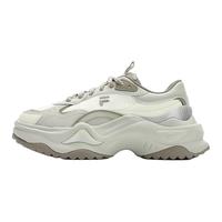 FILA FUSION斐乐潮牌女鞋BIANCO II厚底鞋2024春硬糖鞋2代 古白色/浮岩灰-AP 39
