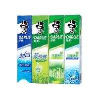 DARLIE 好来 原黑人)牙膏组合四支装双重薄荷组合+龙井绿茶+亮白隔离赠牙刷共600g