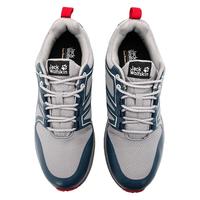 Jack Wolfskin狼爪徒步鞋男鞋秋冬款户外防水耐磨低帮登山鞋越野跑鞋4053511 4053511-1178/深海蓝/红色 42.5