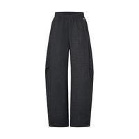 MO&Co.【神裤】休闲裤2025冬时装香蕉裤弧度抽绳松紧高腰MBE4PATT02 深花灰色 L /170