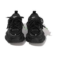 天美意（TEENMIX）天美意儿童运动鞋2024春秋女童透气网面老爹休闲跑步鞋中大童 黑色 33码 内长210mm脚长200mm