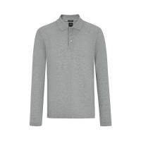 保暖服饰、限尺码：BOSS HUGO BOSS 商务休闲纯色山羊绒混纺长袖POLO衫