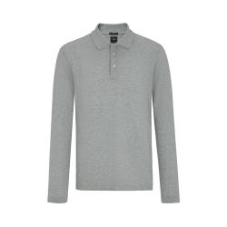 BOSS HUGO BOSS 商务休闲纯色山羊绒混纺长袖POLO衫