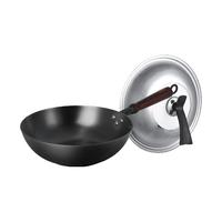 Jill May 铸味 炒锅(32cm、无涂层、铸铁、带盖)