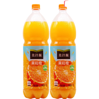 美汁源果粒橙果汁饮料1.8L瓶装果汁饮品酒席婚庆 美汁源果粒橙1.8L*2瓶