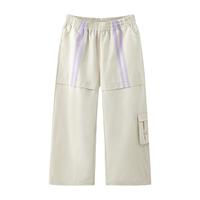 马骑顿（MQD）童装儿童裤子女童阔腿裤假两件工装风百搭休闲 星际灰 140