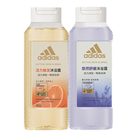 adidas阿迪达斯女士香氛沐浴露温和清洁敏感肌适用植萃配方持久留香 活力触发400ml+悠然舒缓400ml