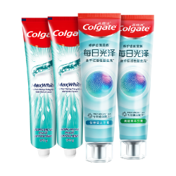 高露洁 每日光泽劲白晶透美白牙膏亮白清新家庭装