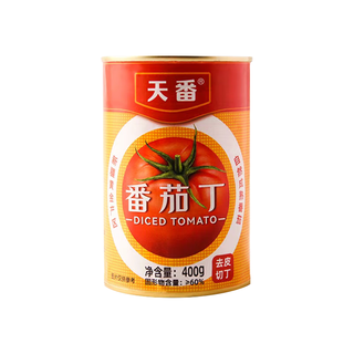 冠农股份新疆番茄丁400g*12罐绿色轻食0添加剂0脂佐餐西红柿丁调味酱 400g*12罐