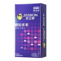 杰士邦避孕套颗粒多组合24只猫舌颗粒螺纹套套裸入成人情趣计生用品